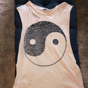 Yin and Yang Distressed Tee